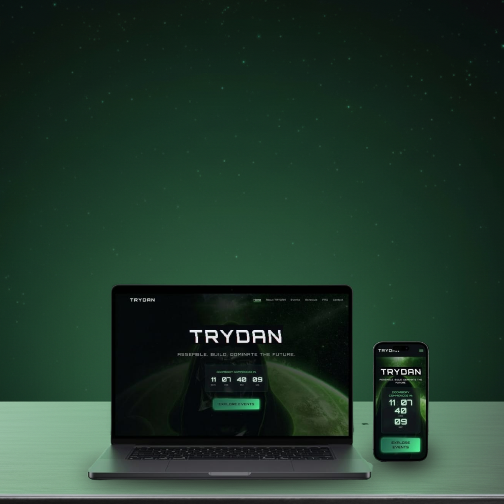 TRYDAN - Mobile view of the interface design